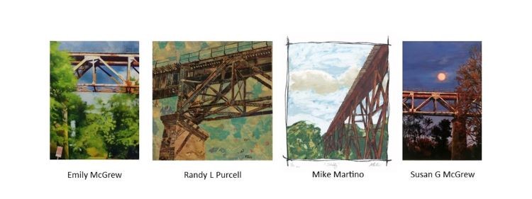 art work of the Shelby Bridge by 4 TN Artists