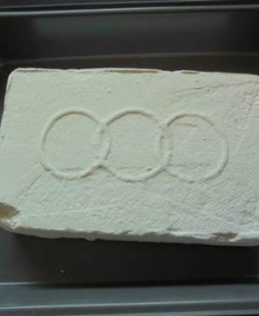 Compressed solid material with emblem (Cocaine)