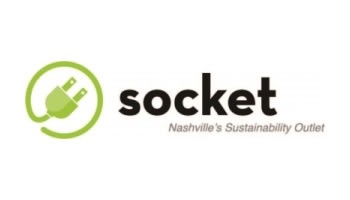 Socket program logo with electric plug