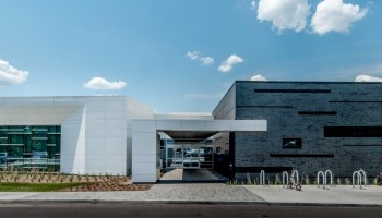 Bellevue Library building entrance