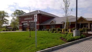 Front side of Fire Station 30 viewed from right of building