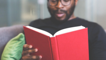 Man reading book