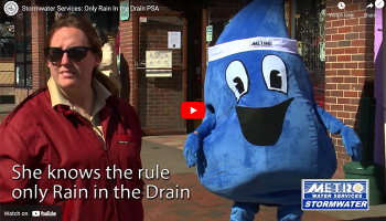 Screenshot of Only Rain in the Drain Youtube video