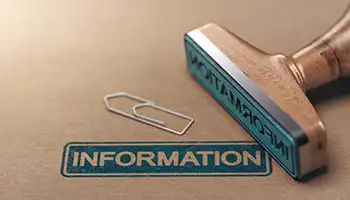 stamp with the word 'information'