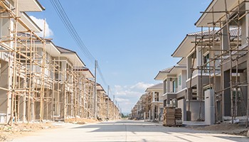 multi-unit housing construction site