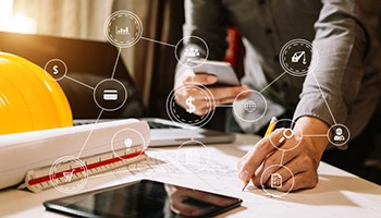 architect working on house plans