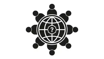 Decorative: graphic of people sitting around a table