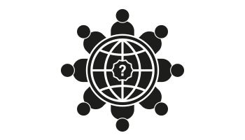 Decorative: graphic of people sitting around a table