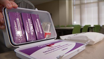 an open ONEbox kit on a table