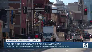 cars on Broadway in downtown Nashville