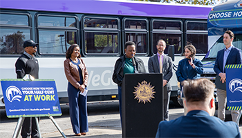 Mayor O'Connell at a press event for Choose How You Move