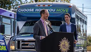 Photo of Mayor O'Connell speaking at an event