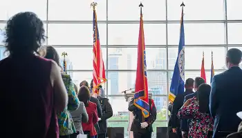 flag presentation during the State of Metro event