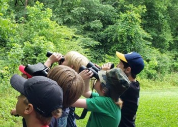 Kids birding at Warner