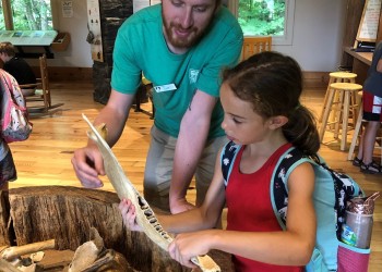 Touch table at Warner Park Nature Center