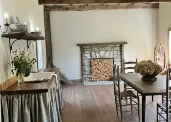 inside of Hodge House showing prep kitchen