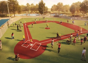 Rendering of future Miracle League Field at Cedar Hill Park