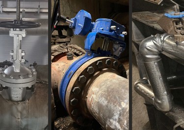 collage of water pipes and equipment