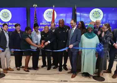 Southeast Precinct Ribbon Cutting--Mayor O'Connell, Chief Drake, Commander Lara, Councilmembers