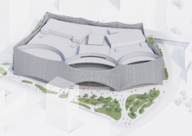 A visual rendering of the new TPAC building