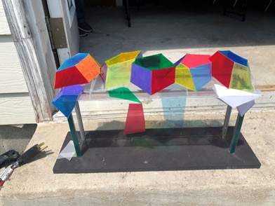 Prototype of a transit shelter designed by Jairo and Susan Prado