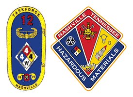 Hazardous Materials and Task Force 12 badges