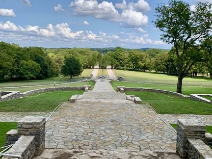 Stone steps in a park