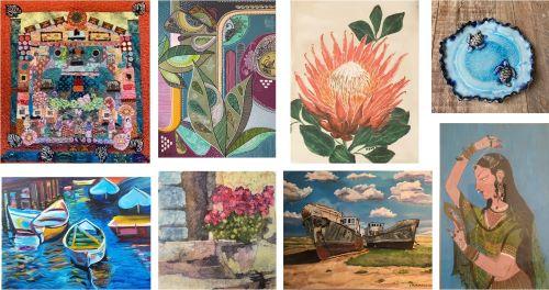 8 different artworks 