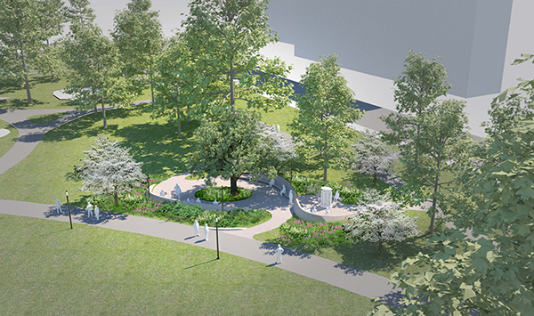 Children's Memorial Garden construction rendering
