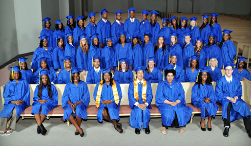 Graduates at Metro Action graduation ceremony