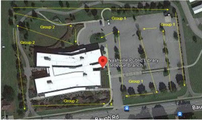 Campus plans for tree count at the Nashville Public Library Bellevue Branch