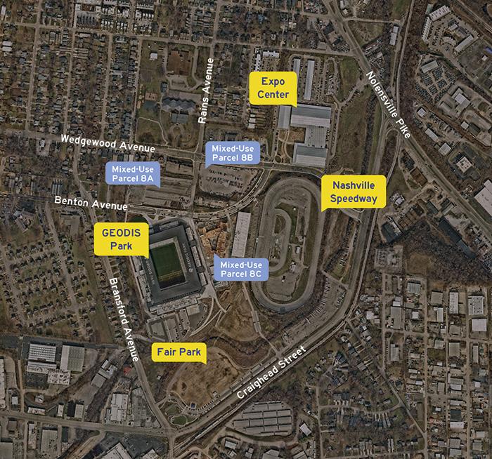 Map of Fairgrounds with Labels; Note: text description follows the image