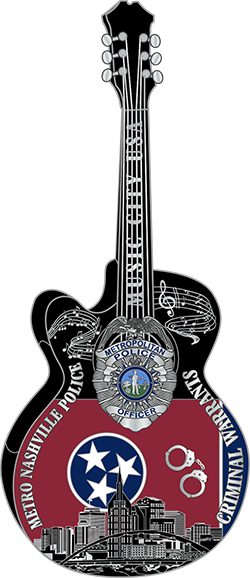 Police Criminal Warrants Guitar Coin Back