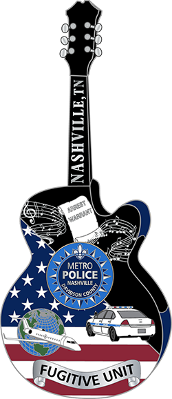 Police Criminal Warrants Guitar Coin Front