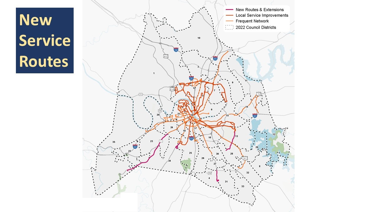 New WeGo Routes Impact Map