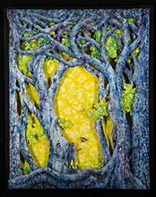 Photo: Elizabeth Sanford, Among The Trees, mixed media, 2021. From Metro Nashville Arts Commission Lending Library Collection.