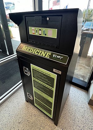 drug disposal box in a building