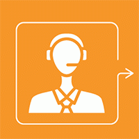 phone operator with headset