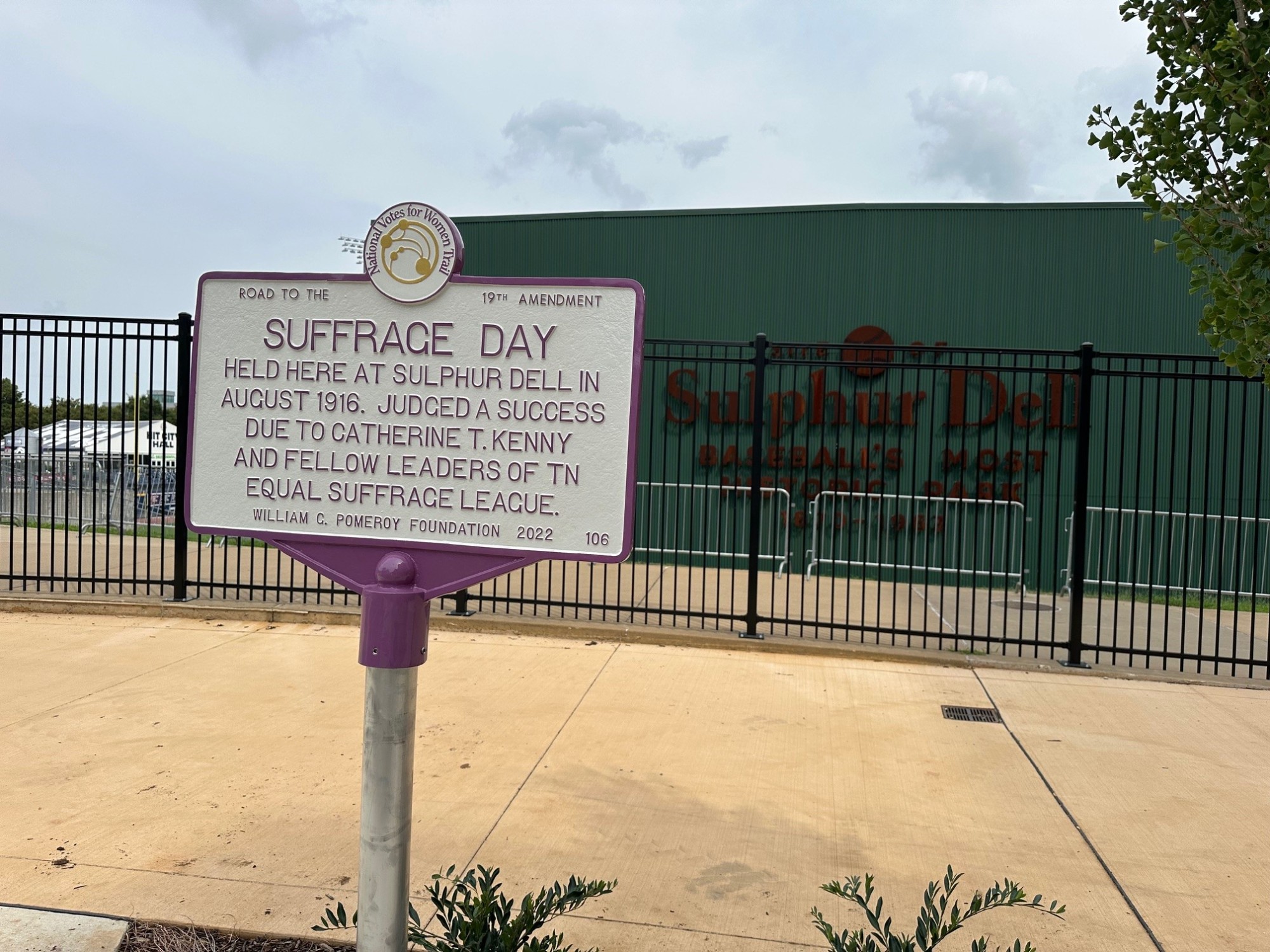 Photo: National Votes for Women trail marker