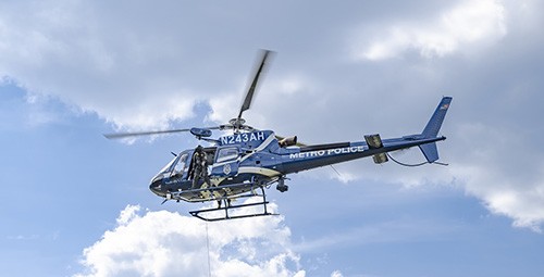 Police Aviation Unit Helicopter, in flight