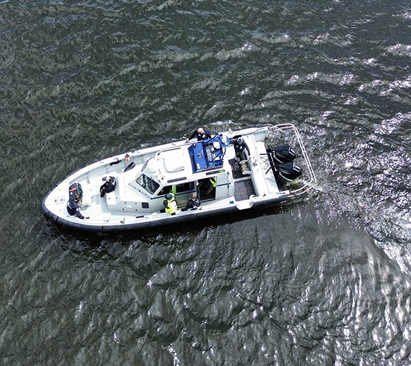 Police Marine Vehicle aerial view