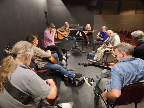 people playing music