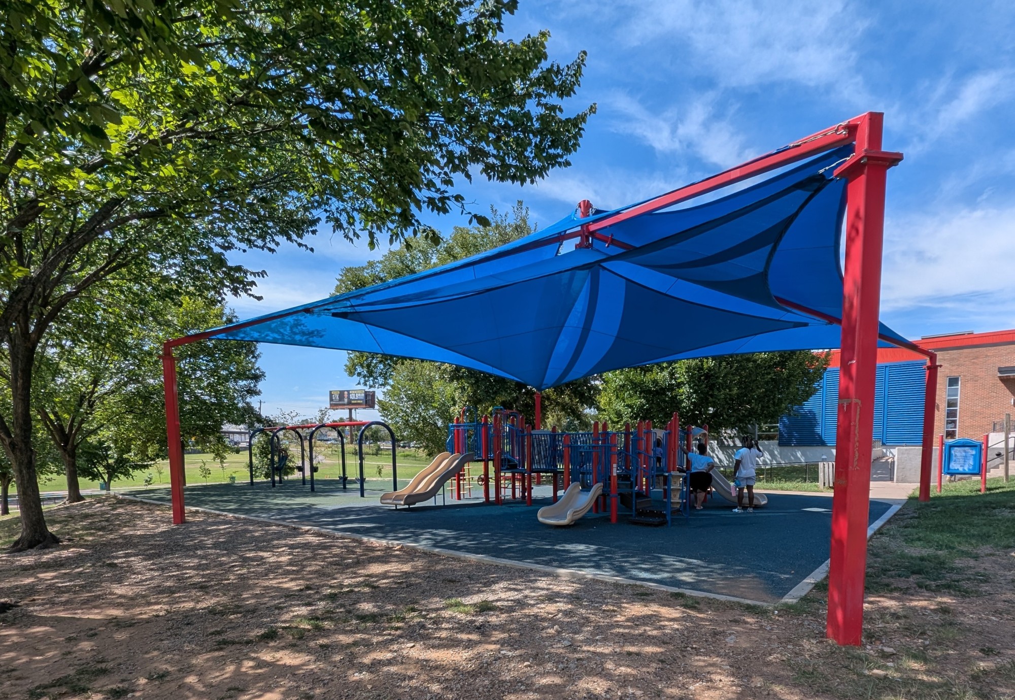 2-5 playground with shade sails at Coleman Park