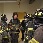Photo of firefighter trainees wearing equipment