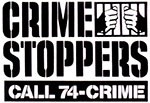 Crime Stopper logo: Call 74-CRIME