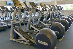 Photo of row of exercise bicycles