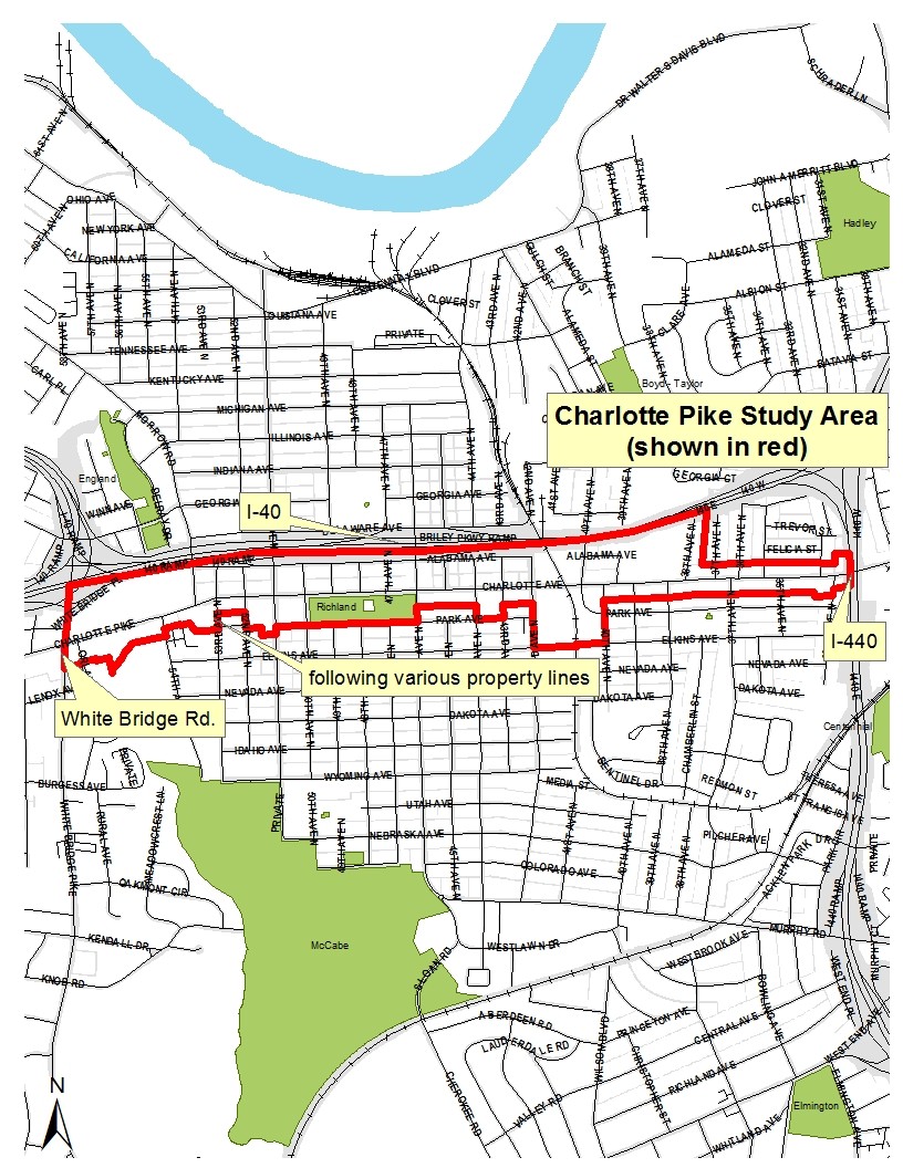 Charlotte Pike Study Map