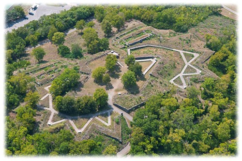Aerial photo of Fort Negly - modern