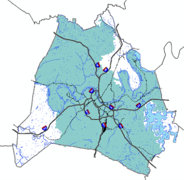 MWS Service Area Map - Drinking Water Treatment