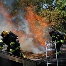 Fire Fighters Putting out a Fire